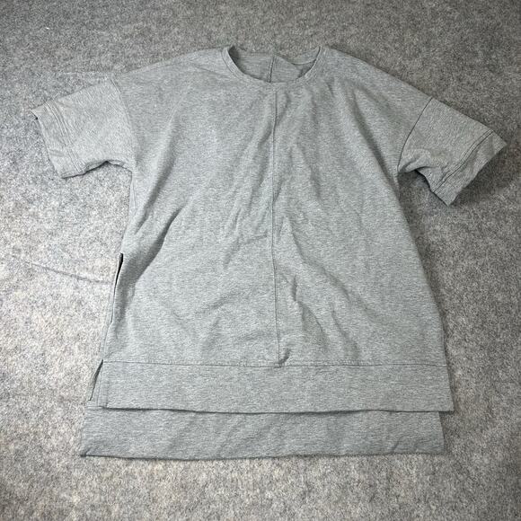 Lululemon Cut Above Tee Women’s 4 Side Slit Terry Cloth Sweatshirt Gray - Picture 1 of 7